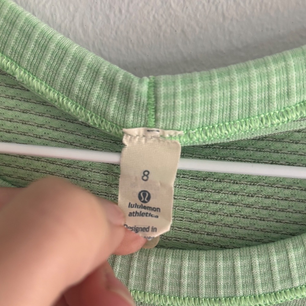 Lululemon Swiftly Tech Short Sleeve Green Heathered Pistachio Size 8 Tshirt - Picture 3 of 5